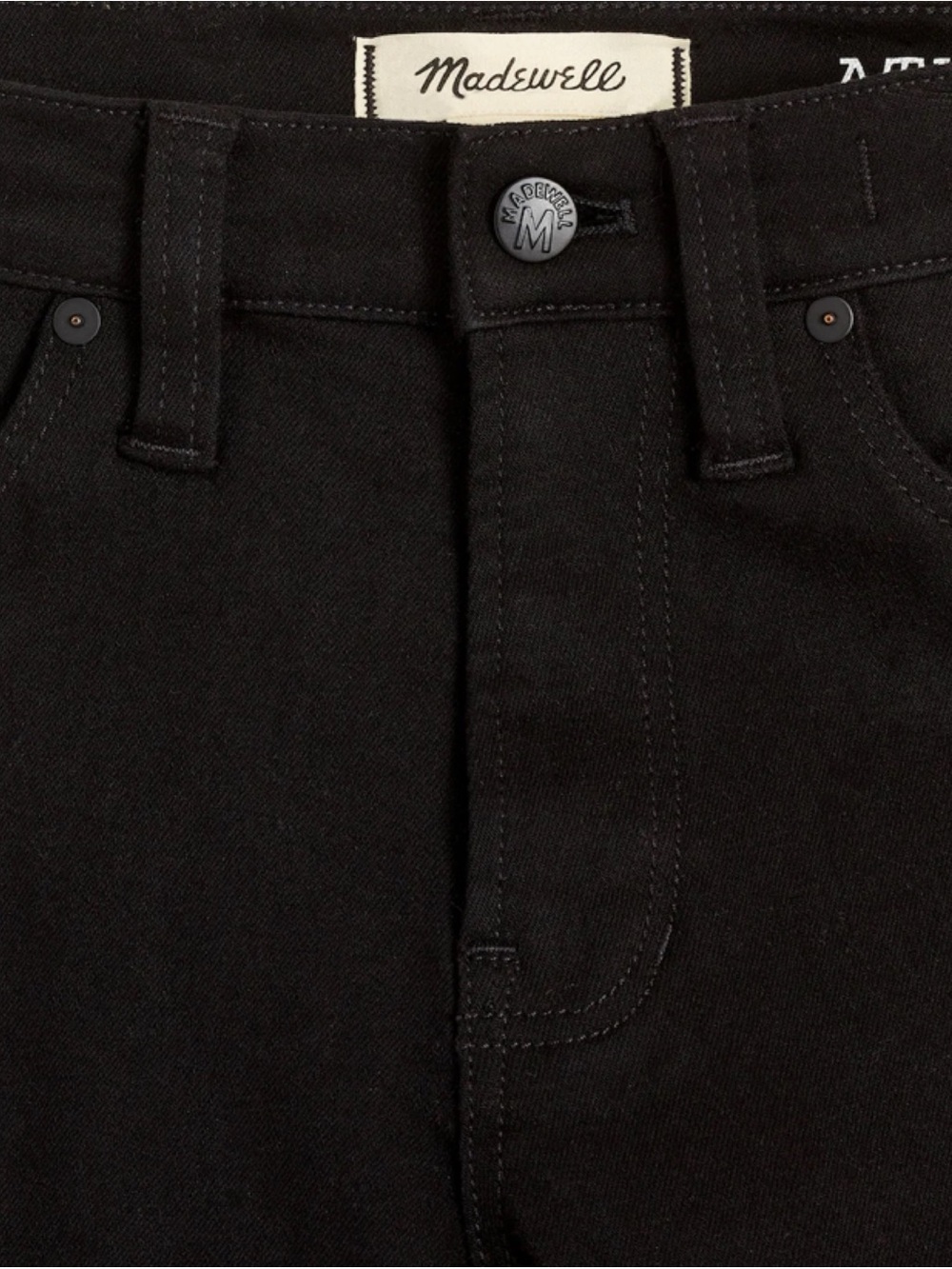 Madewell Athletic Slim Jeans: COOLMAX Denim Edition Black Mens 30x30 NWT - Picture 4 of 13